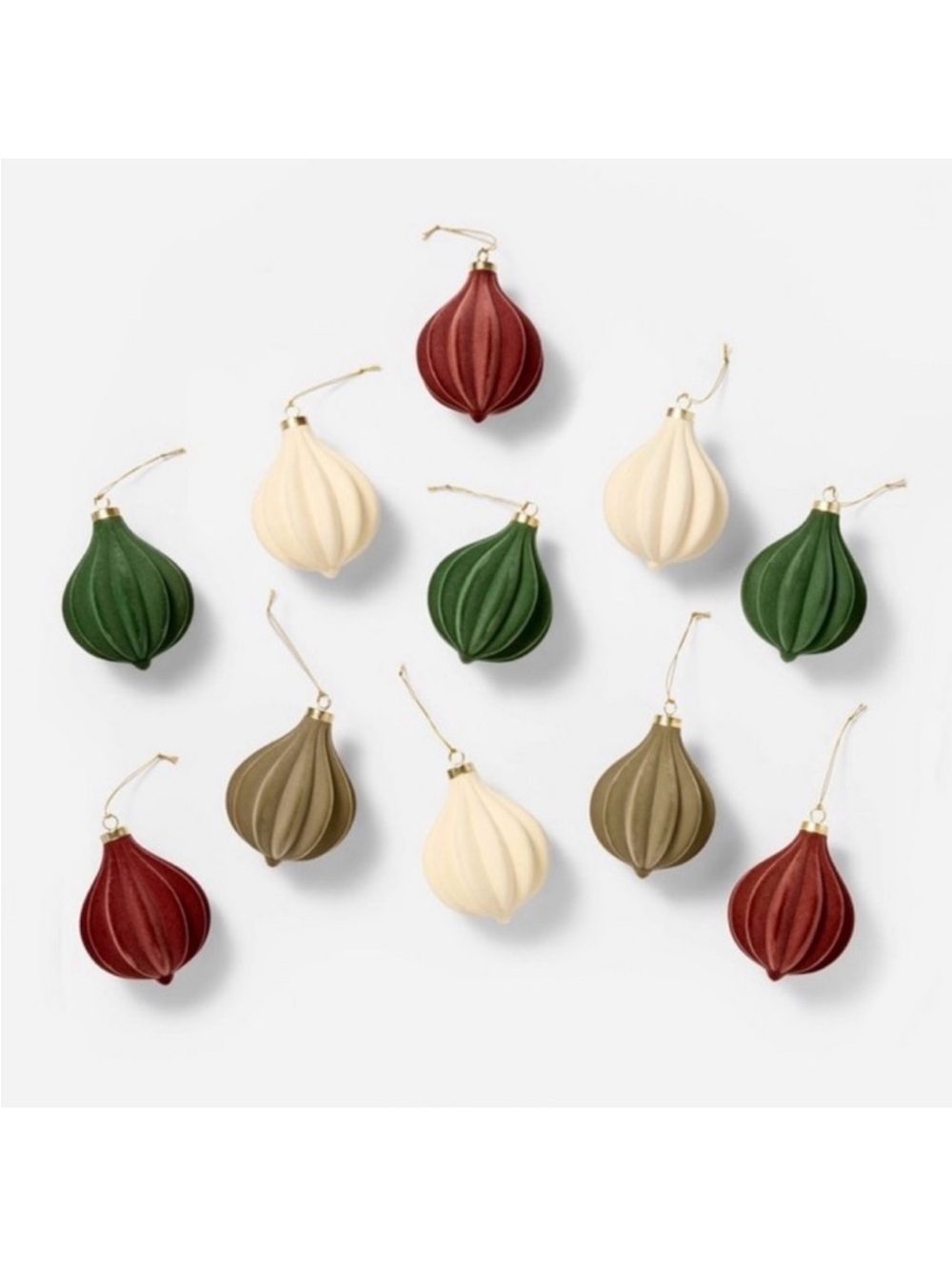 STUDIO MCGEE Threshold Christmas 11pc Velvet Ornaments Bulbs Holiday Ball NEW